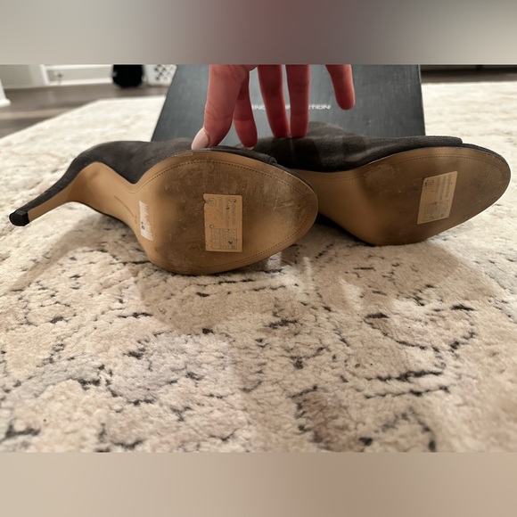 French Connection Women's Charcoal Peep Toe Booties, GREAT condition - Picture 4 of 6